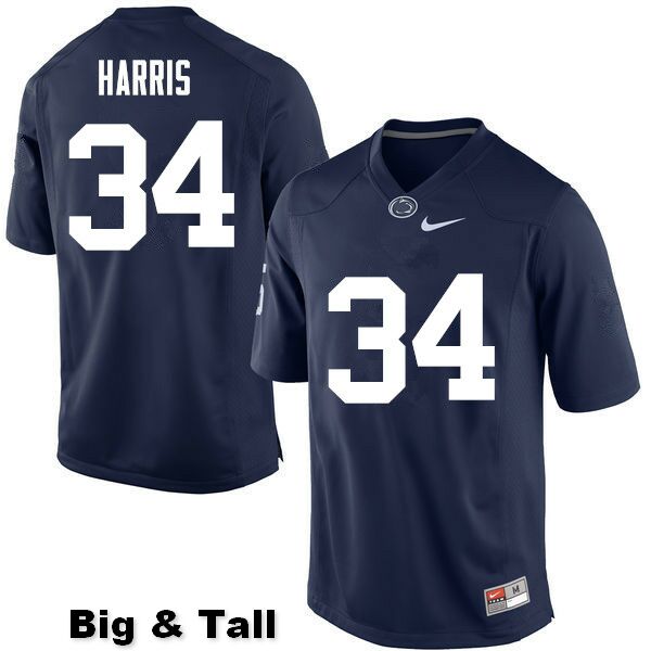 NCAA Nike Men's Penn State Nittany Lions Franco Harris #34 College Football Authentic Big & Tall Navy Stitched Jersey BGV1198RF